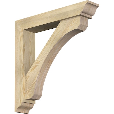 Legacy Traditional Rough Sawn Bracket W/ Offset Brace, Douglas Fir, 6W X 32D X 32H